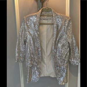 Silver sequins blazer